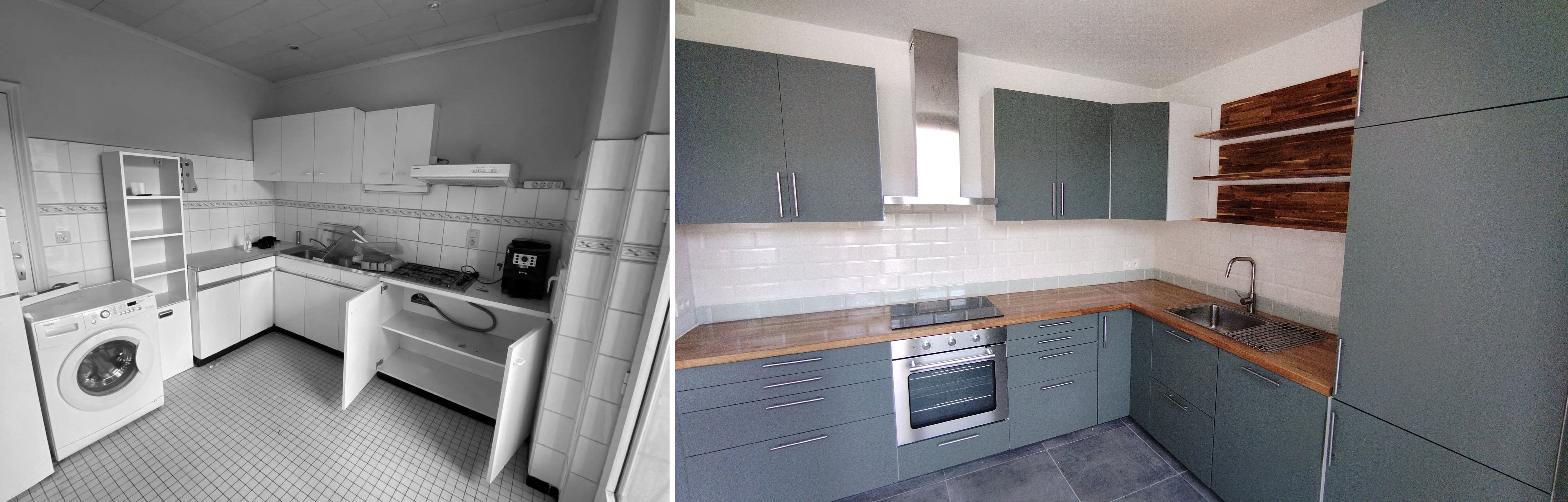 Comparaison avant et après d'une rénovation réalisée par CityPro