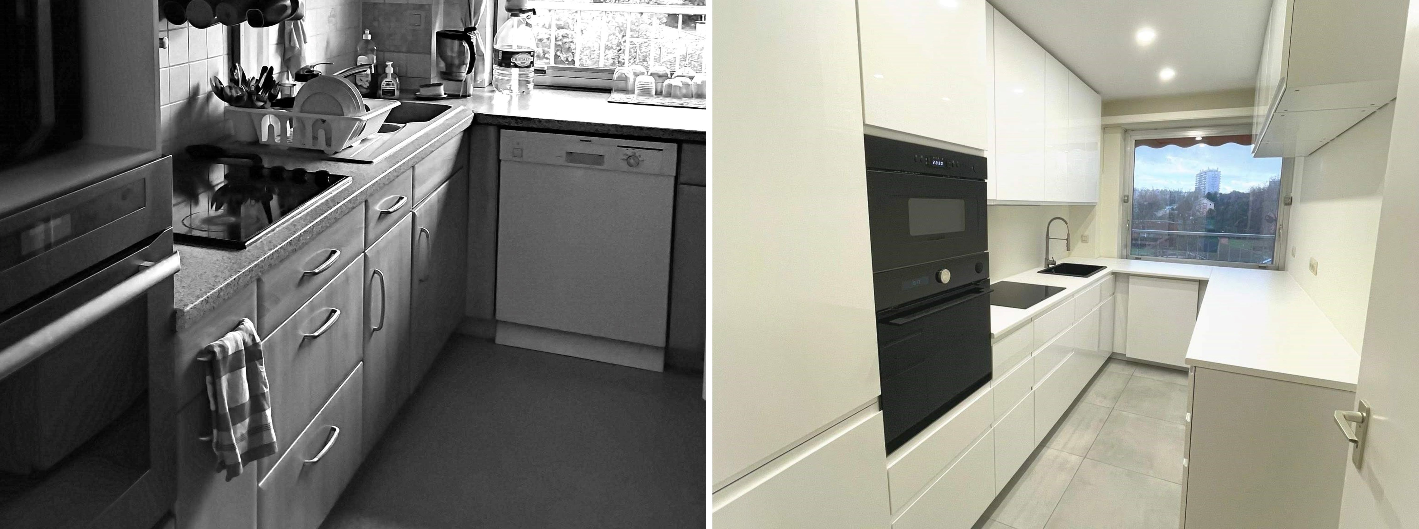 Comparaison avant et après d'une rénovation réalisée par CityPro
