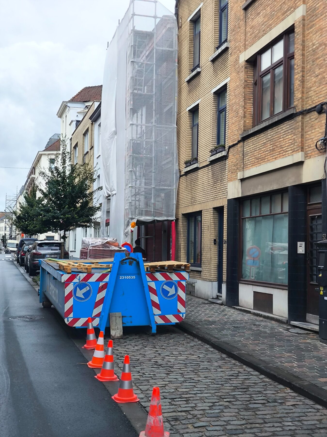 Accès et organisation de chantier en façade